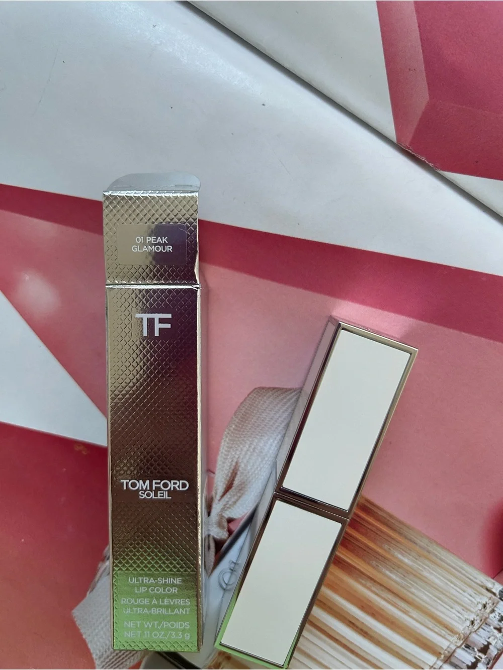 Tom Ford Soleil Neige Ultra-Shine Lip Color (01 Peak Glamour) 3.3 g NIB new